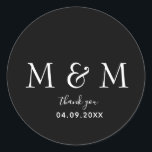 Klassisk svart rund etikett<br><div class="desc">Klassisk svart rund etikett</div>