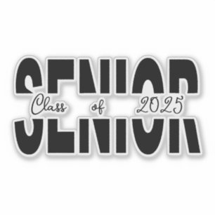 Klassisk svart Senior anpassad Klistermärken