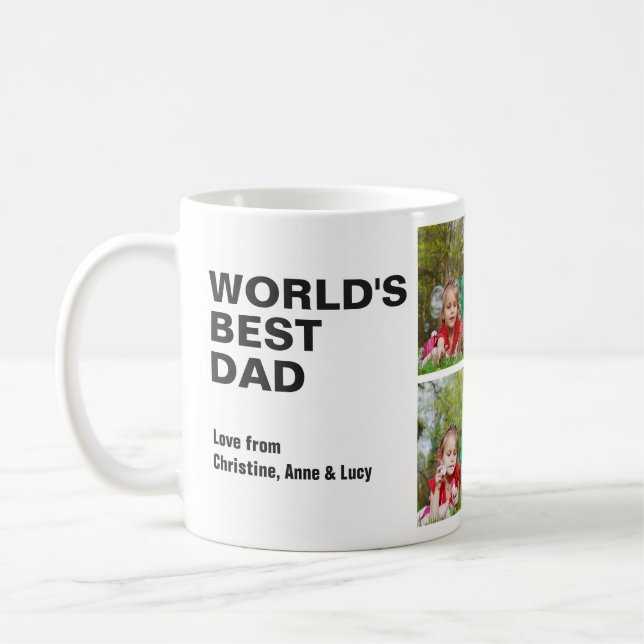 Klassisk svart världens bästa fotokollage i Pappa Kaffemugg (Vänster)