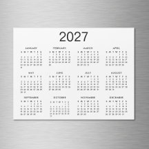 Klassisk svart-vit 2027-kalender