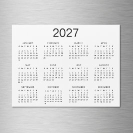 Klassisk svart-vit 2027-kalender