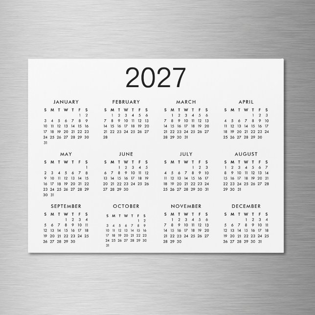 Klassisk svart-vit 2027-kalender (Skapare uppladdad)