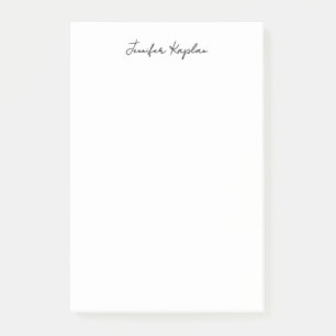 Klassisk svart & vit minimalistisk professionell post-it block