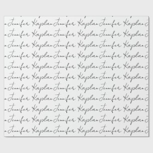 Klassisk svart & vit minimalistisk professionell presentpapper