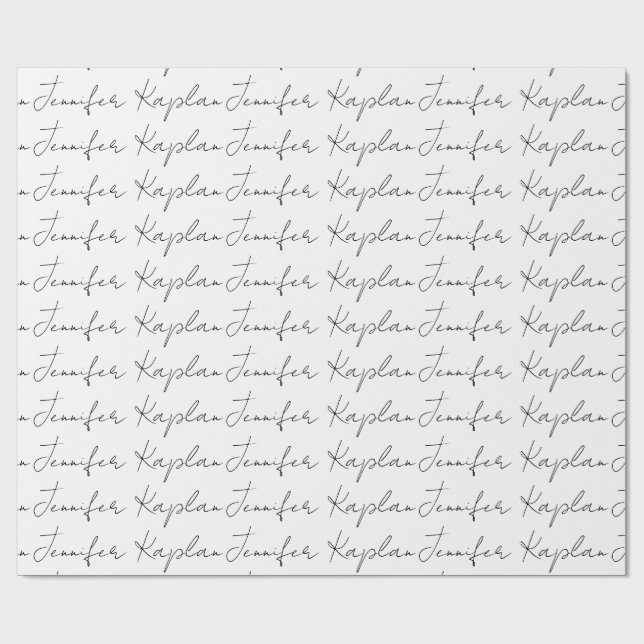 Klassisk svart & vit minimalistisk professionell presentpapper (Platt)