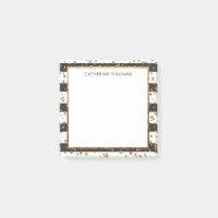 Klassisk svart vit Rand Guld-Glitter-konfetti