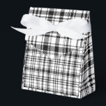 Klassisk svart-vit rutig mönster presentaskar<br><div class="desc">Eleganta klassiska svart-vita rutmönstrade Tantan presentaskar,  partitillbehör,  handväskor,  mat- och drycketikettset</div>
