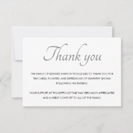 Klassisk svart vit Tack Kort