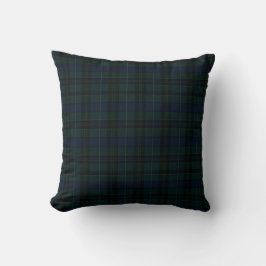 Klassisk svart Watch-tartan Mörkgrön Marinblå Kudde