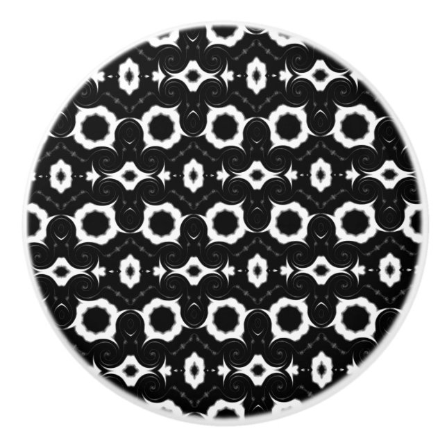 Klassisk svartvit design knopp (Framsidan)