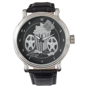 Klassisk svartvit film armbandsur