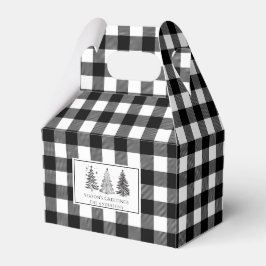 Klassisk svartvitt Buffalo Play-jul Presentaskar