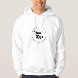 Klassisk svartvitt-Logotyp, affärsfrämjande Hoodie