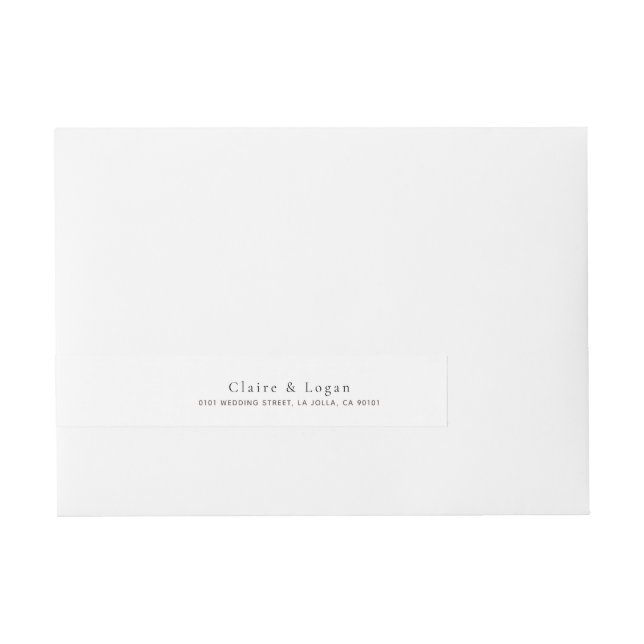 Klassisk svartvitt, monogram, etikett (Framsidan)