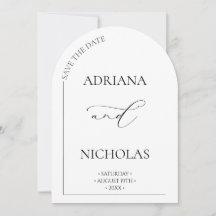 Klassisk svartvitt Spara datumkortet