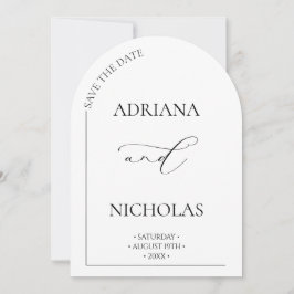 Klassisk svartvitt Spara datumkortet Inbjudningar