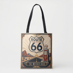 Klassisk sydvästlig road trip souvenirväska tygkasse