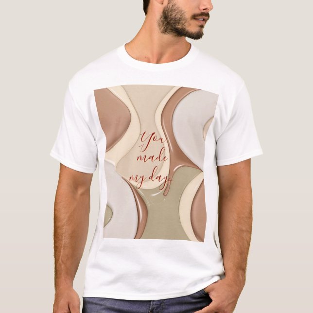 Klassisk t-shirt i abstrakt av snyggt (Framsida)