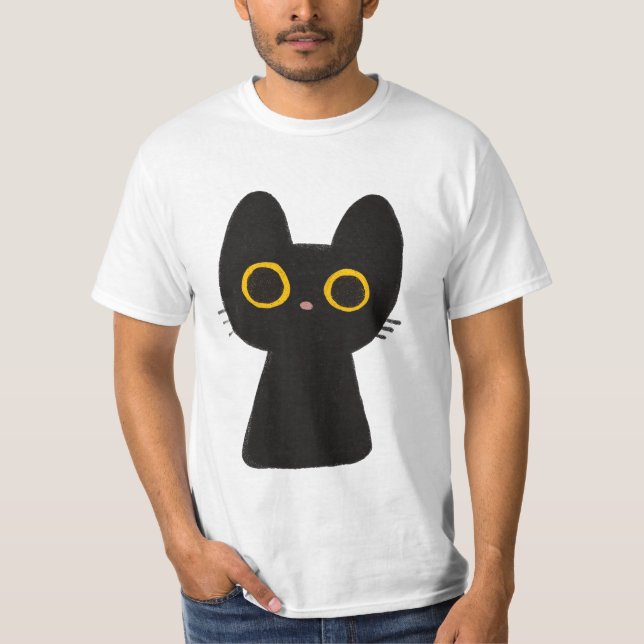 Klassisk t-shirt, katttröja, tecknad t shirt (Framsida)