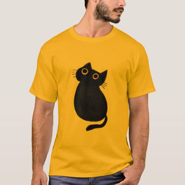 Klassisk t-shirt, katttröja, tecknad t shirt (Framsida)