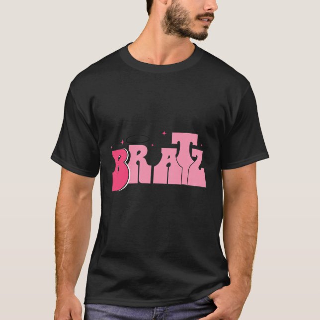 Klassisk T-shirt med rosa Bratz på den. (Framsida)