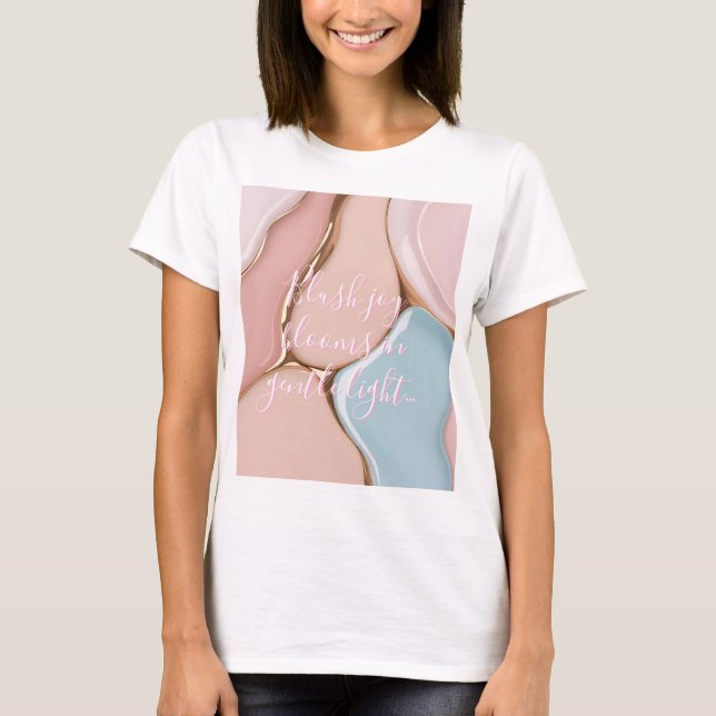 Klassisk t-shirt med stilrent abstrakt grafik (Framsida)