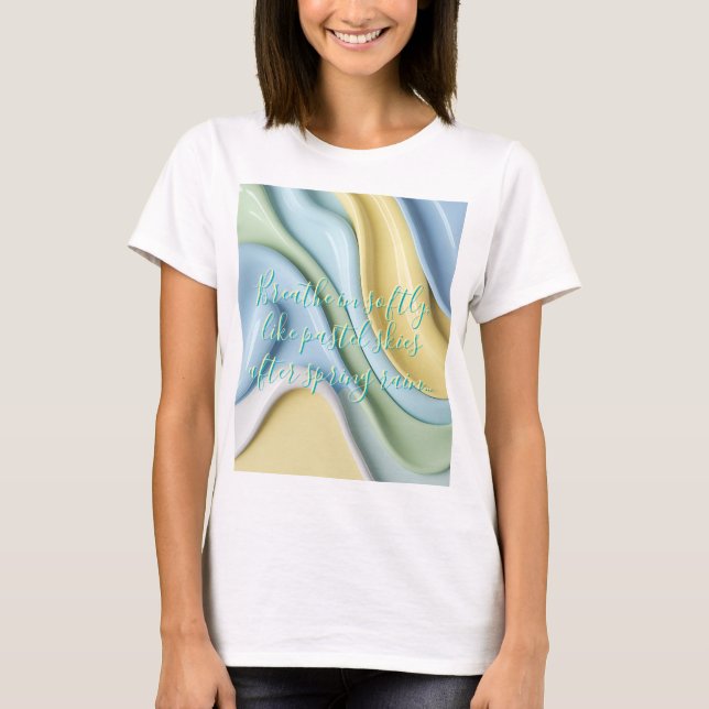 Klassisk t-shirt med stilrent abstrakt grafik (Framsida)