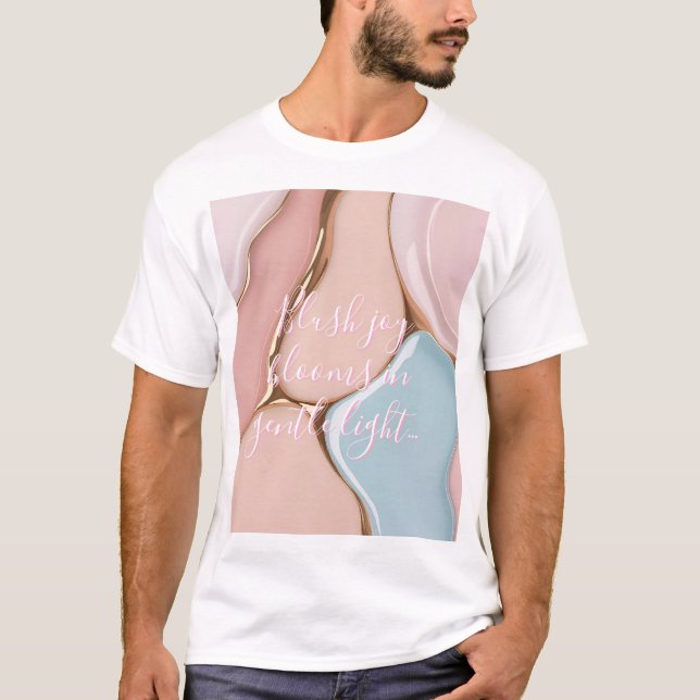 Klassisk t-shirt med stilrent abstrakt grafik (Framsida)