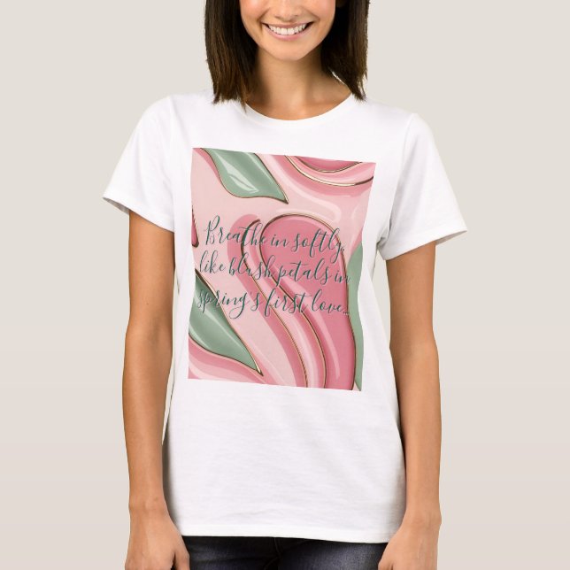 Klassisk t-shirt med stilrent abstrakt grafik (Framsida)