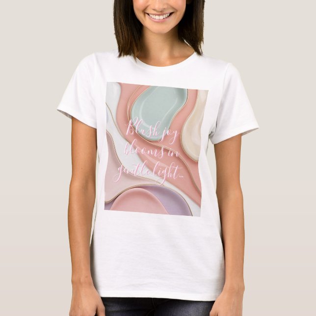 Klassisk t-shirt med stilrent abstrakt grafik (Framsida)
