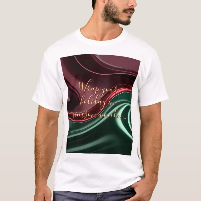 Klassisk t-shirt med stilrent abstrakt grafik (Framsida)