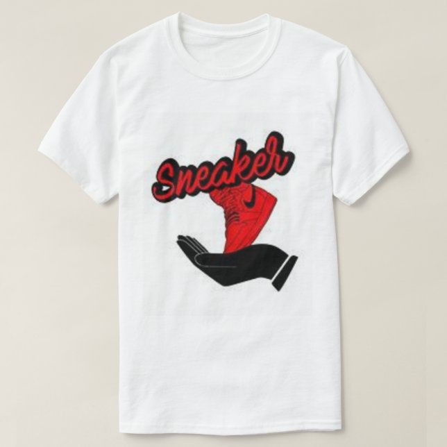 Klassisk T-shirt Sneakes in White T sHIRT (Design framsida)
