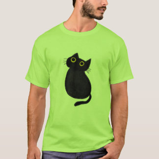 Klassisk t-shirt, tecknad-katt t shirt