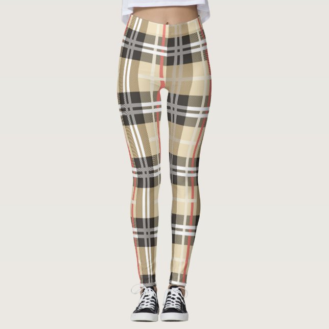 Klassisk Tartan Mönster Leggings (Framsida)