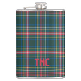 Klassisk Tartan Play-julen Mönster Initialer Fickplunta