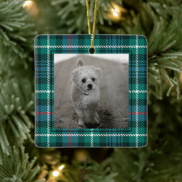 Klassisk Tartan Play-julfoto-Preppy Julgransprydnad Keramik
