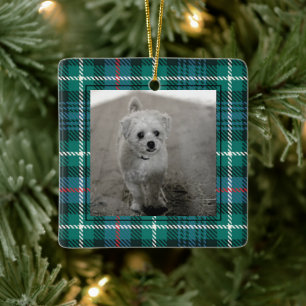 Klassisk Tartan Play-julfoto-Preppy Julgransprydnad Keramik