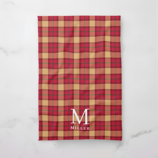 Klassisk Tartan-rutig jul Kökshandduk (Skapare uppladdad)