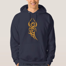 Klassisk tatueringsinspirerad linjekonst design hoodie