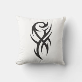 Klassisk tatueringsinspirerad linjekonst design kudde