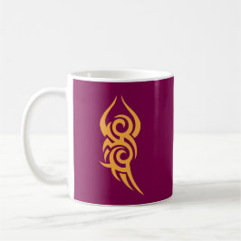 Klassisk tatueringsinspirerad linjekonstdesign kaffemugg