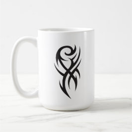 Klassisk tatueringsinspirerad linjekonstdesign kaffemugg