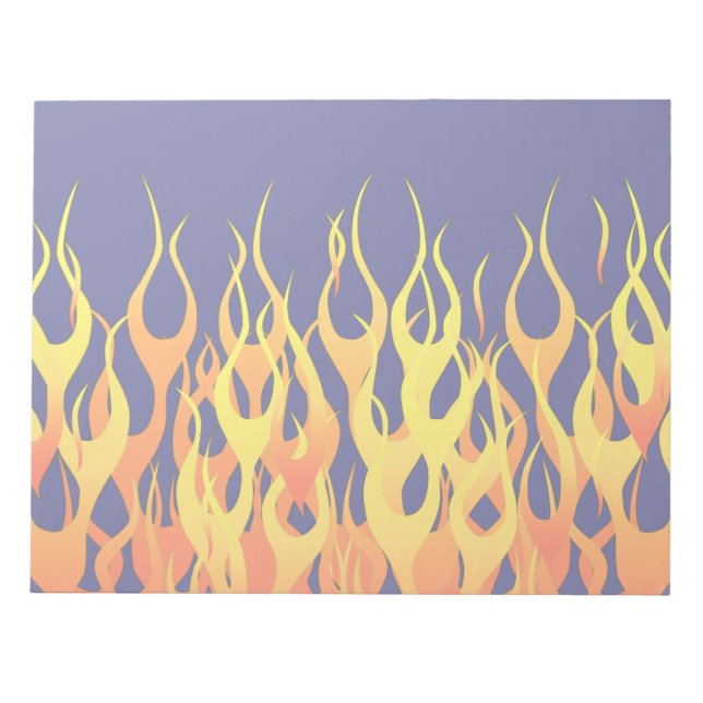 Klassisk Tävla Flameld vid marinblå däck Anteckningsblock (Framsida)