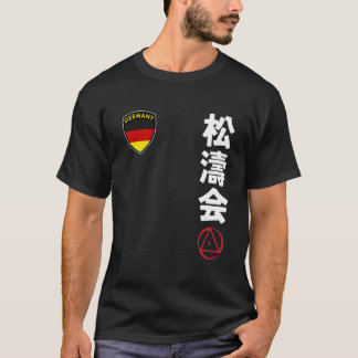 Klassisk Team Karate Shotokai Tysk Flagga Japanska T Shirt