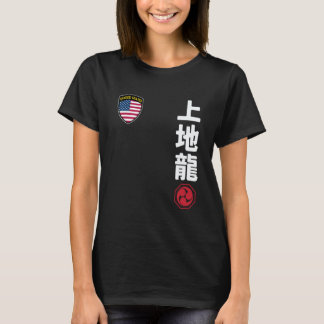 Klassisk Team Karate Uechi Ryu USA Flagga Kanji Ja T Shirt