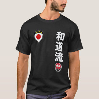 Klassisk Team Karate Wado Ryu Japan Flagga Kanji J T Shirt