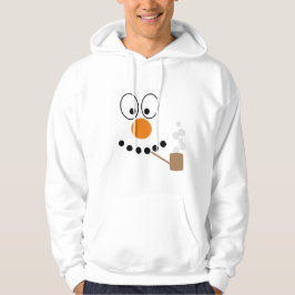 Klassisk Tecknad Snögubbe Ansikte jul Hoodie