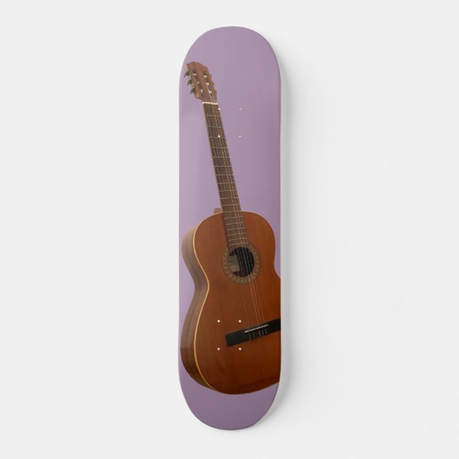 Klassisk teckning av gitarr mini skateboard bräda 18,5 cm (Framsida)