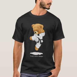 Klassisk teddybjörn karateuniform gör hoppspark t shirt