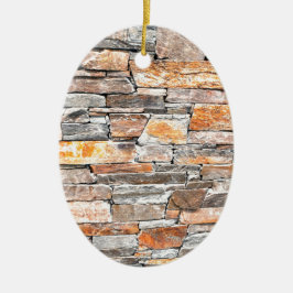 Klassisk tegelsten land sten mönster julgransprydnad keramik